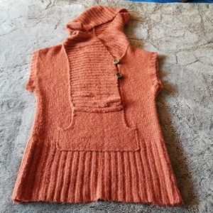 Free people Boho Hooded Wool blend knit  Vest size S